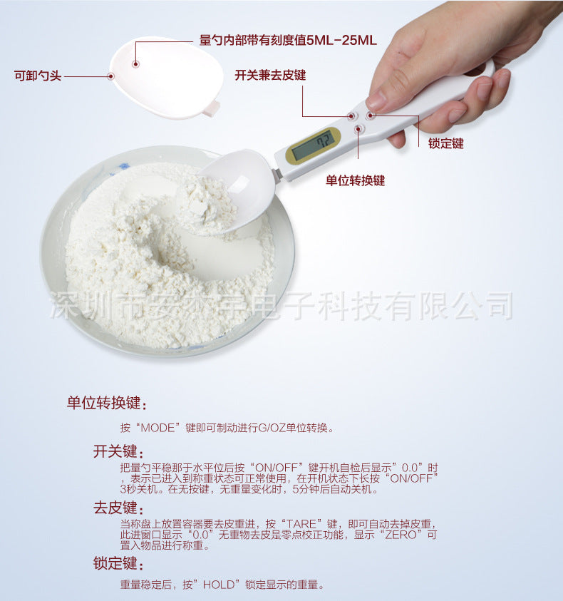 Digital Measuring Spoon Scale – Precise & Easy for Cooking and Baking